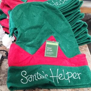 Christmas Party Lot Of 12 Santa's Helper Hats, Elf Hat Costume Work Party